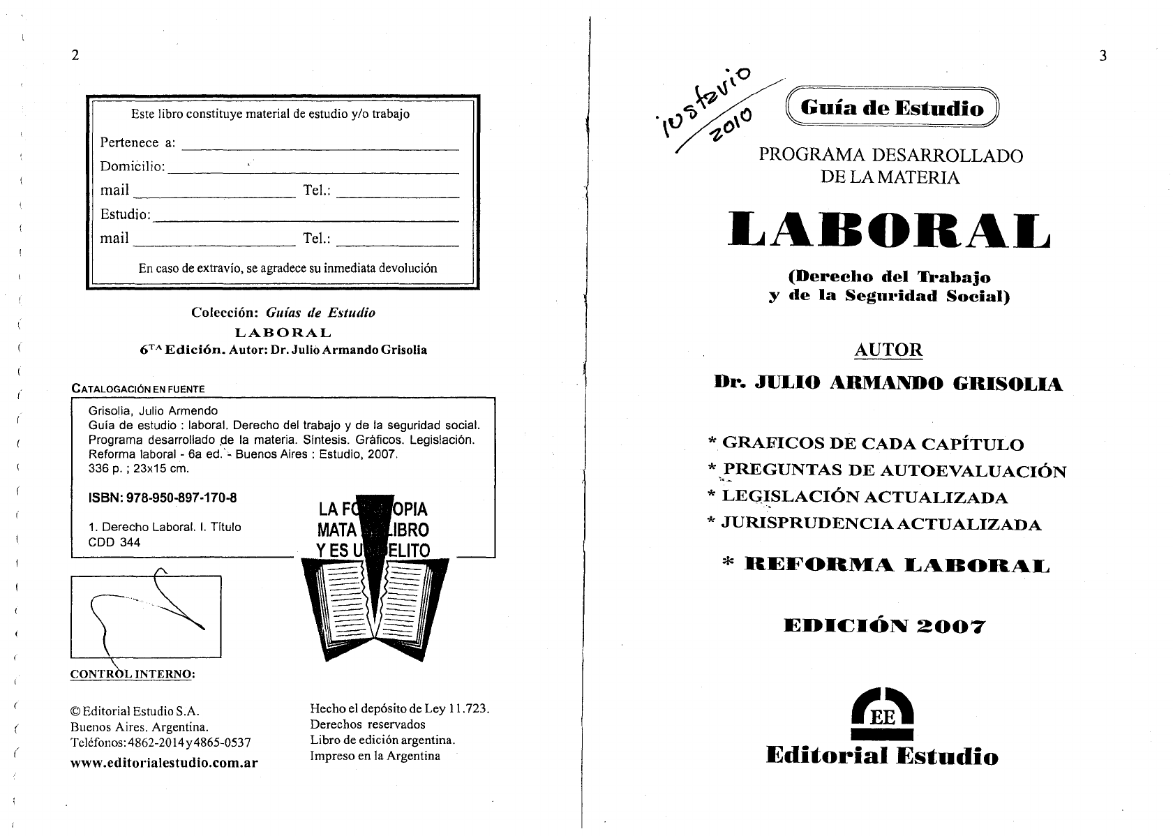 manual de derecho laboral y de la seguridad social grisolia descargar